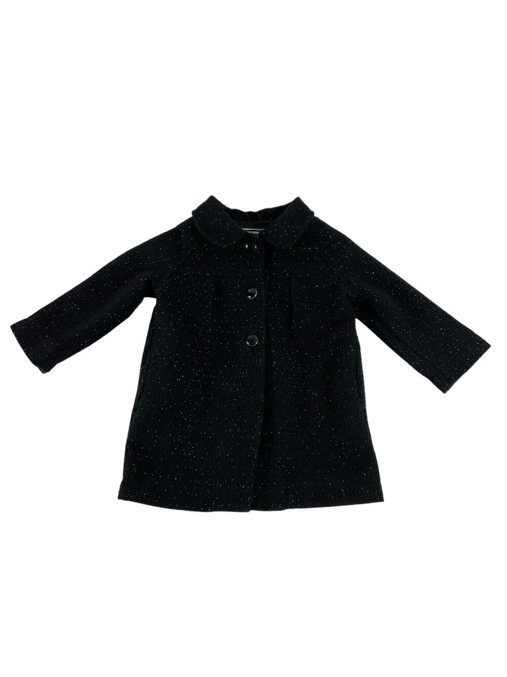 Gymboree Baby Girl Black Sparkle Dress Coat   12-24 Months A-line or swing coat